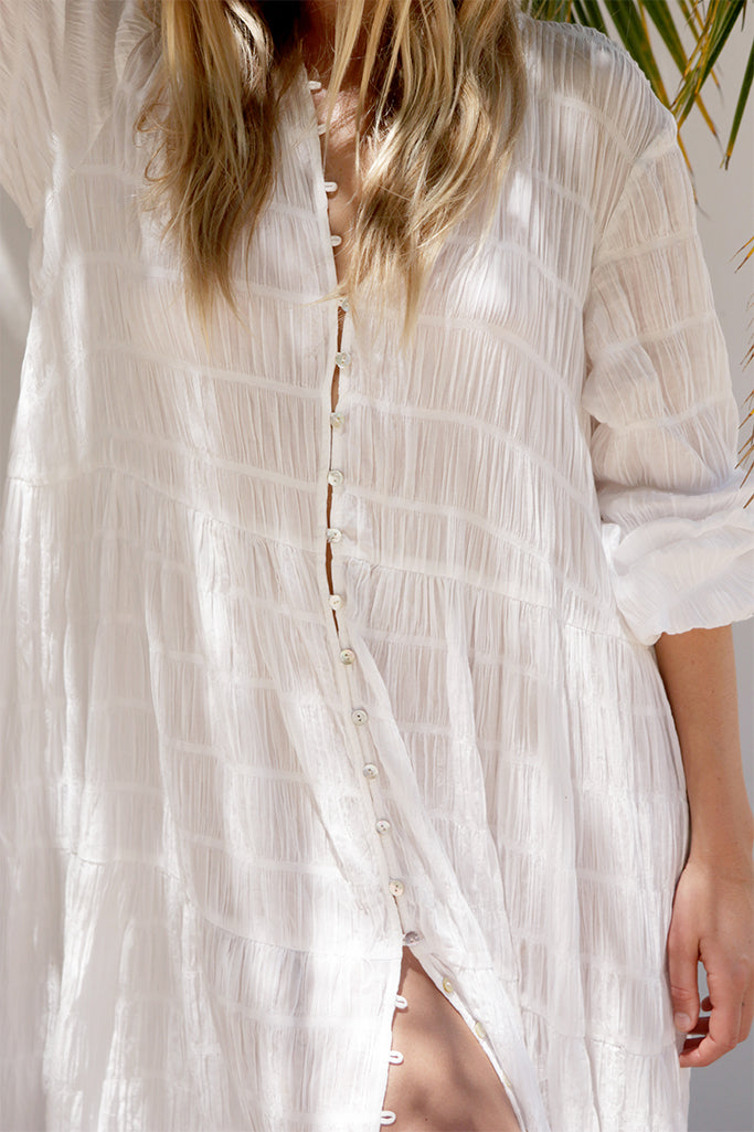 Suki Tiered Maxi Dress - White